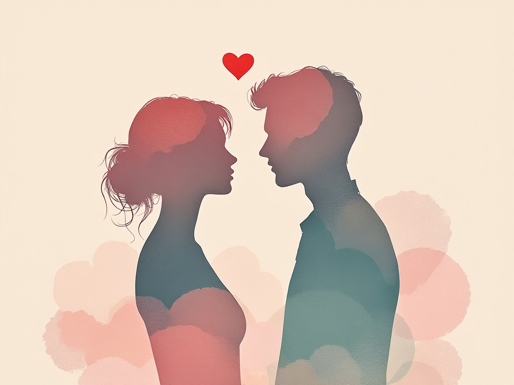 Intimate couple embracing