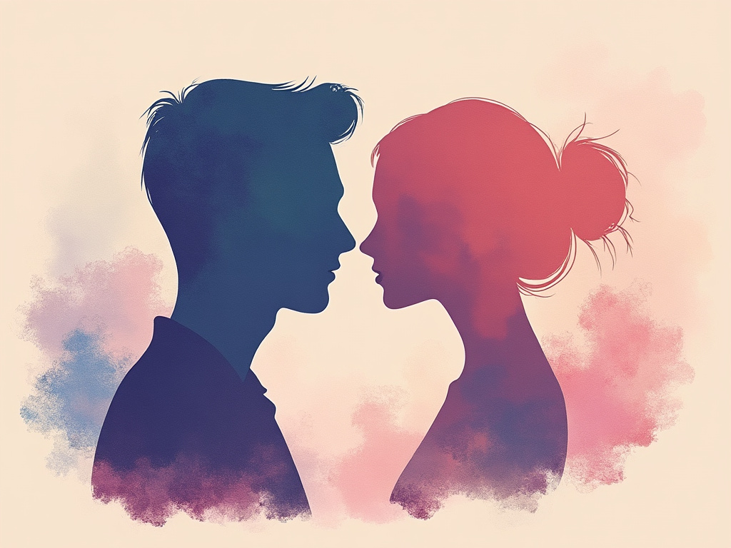 Intimate couple embracing
