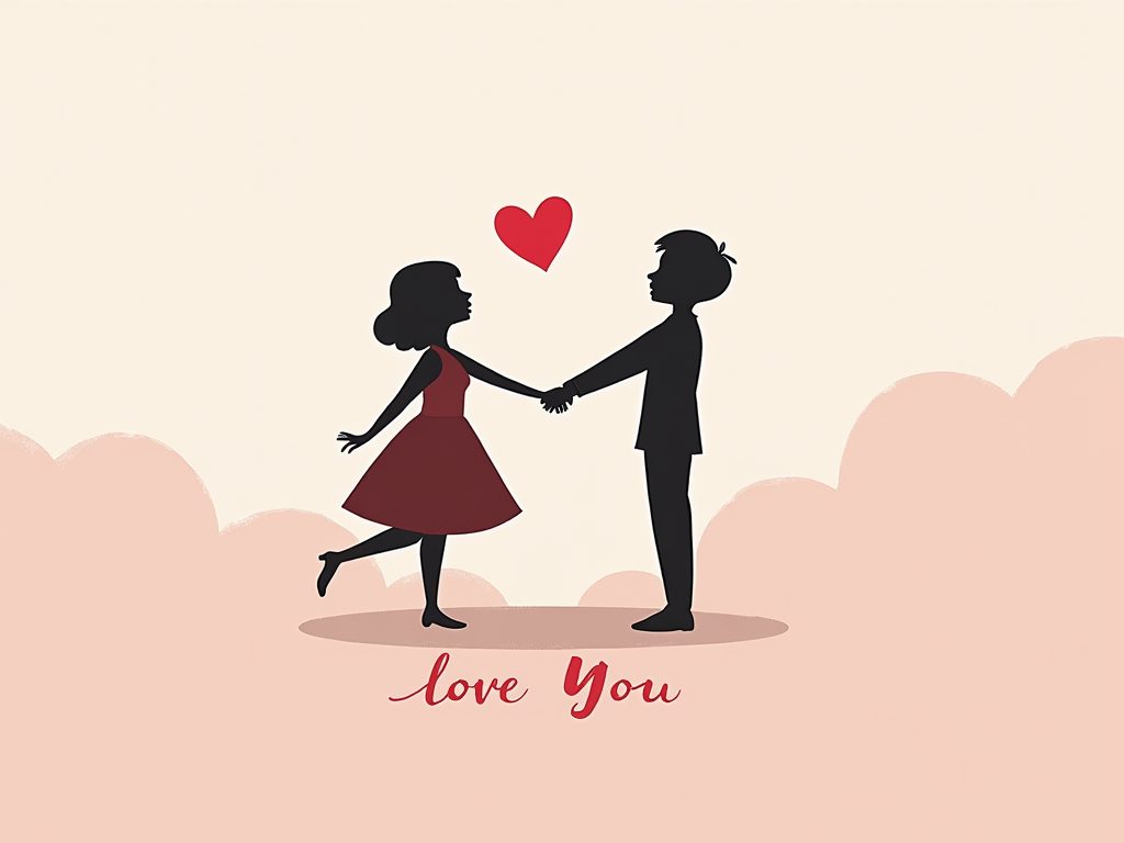 Romantic couple embracing