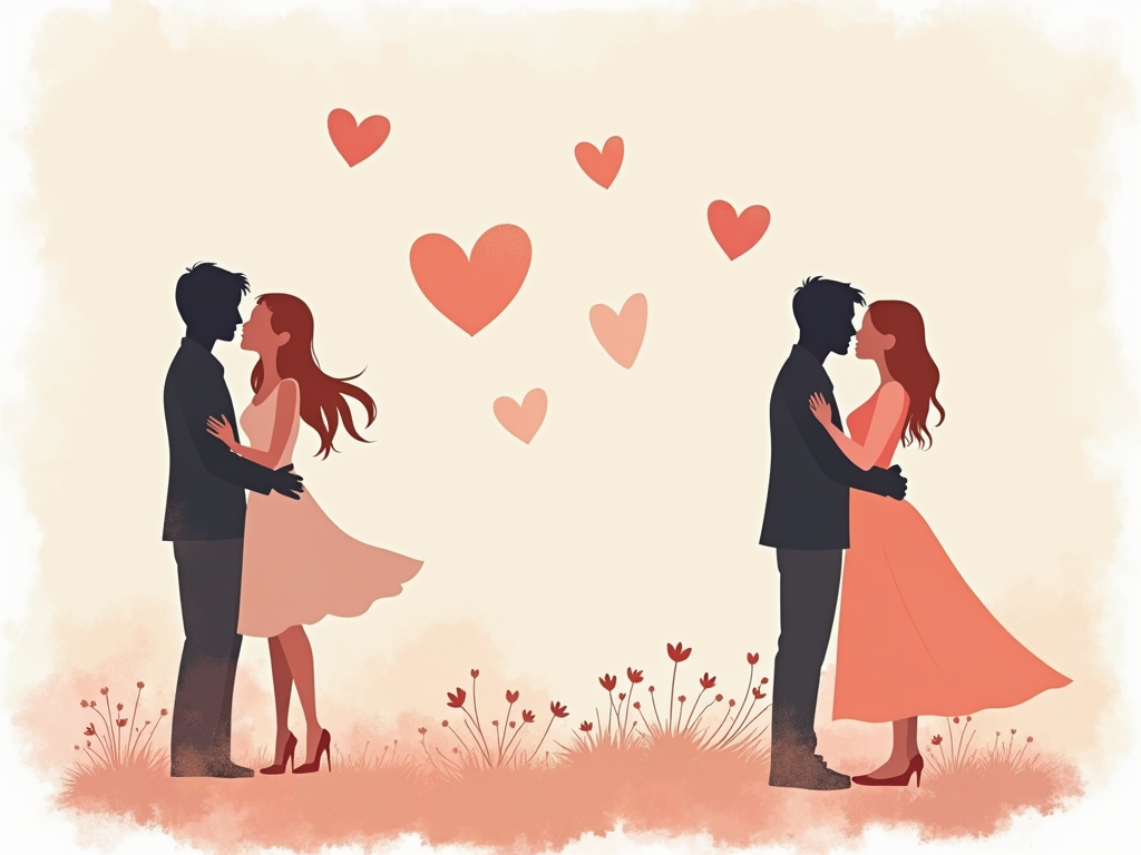 Woman receiving heartfelt love confession