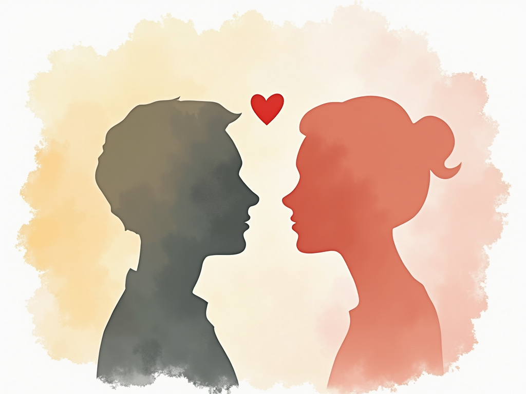 Woman receiving heartfelt love confession